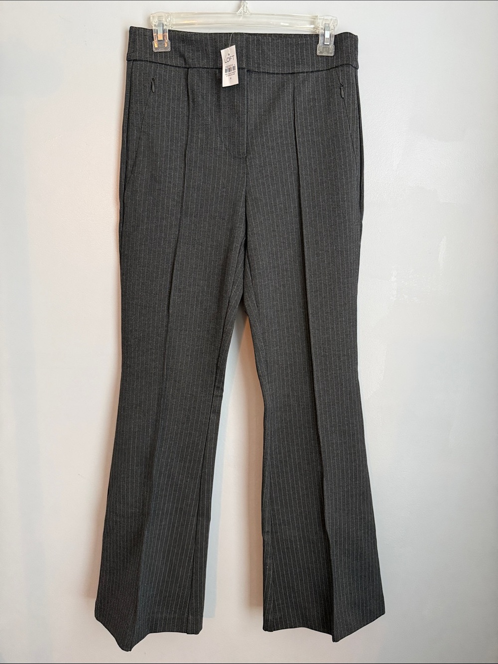 Loft Versa Pinstripe Flare Dress Pants